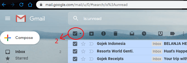 mark all cara menghapus email lama di gmail