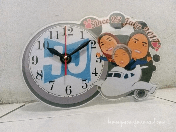 jam dinding custom ide kado anniversary pernikahan