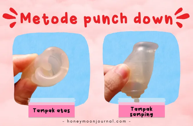 cara memakai menstrual cup metode punch down