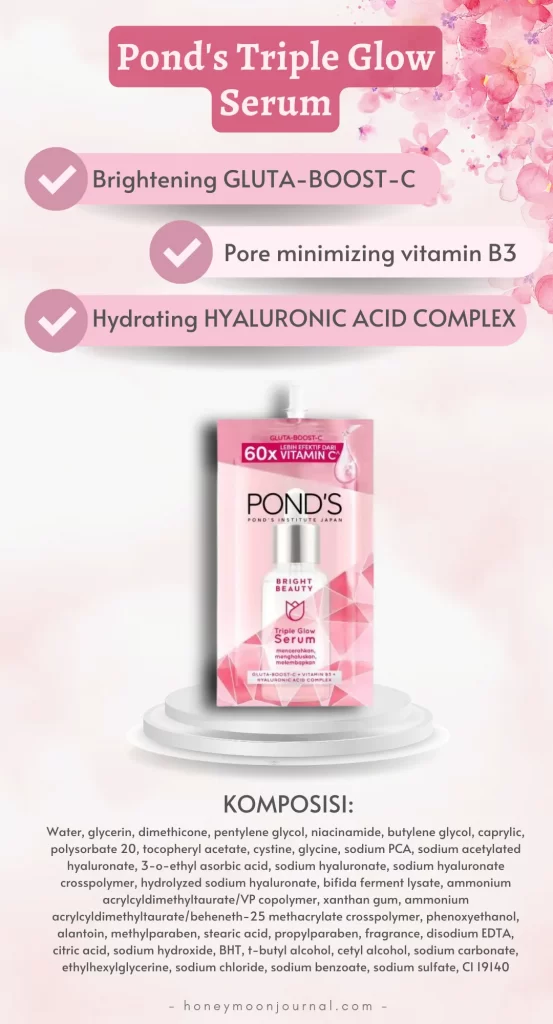 komposisi serum pencerah wajah ponds triple glow serum