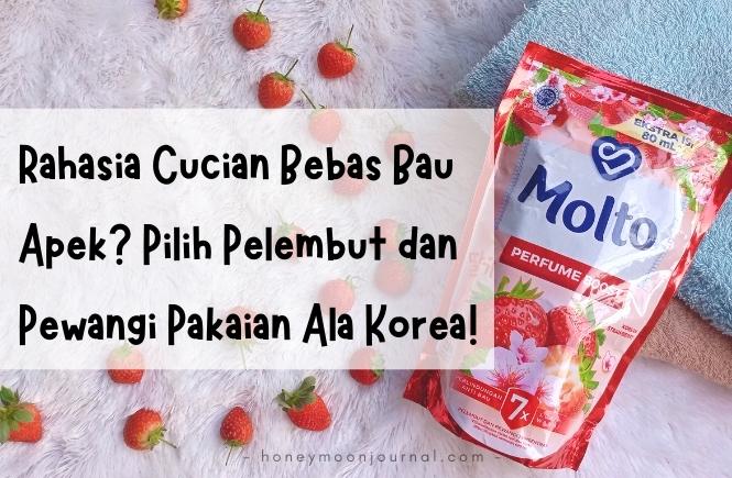 pelembut dan pewangi pakaian molto korean strawberry