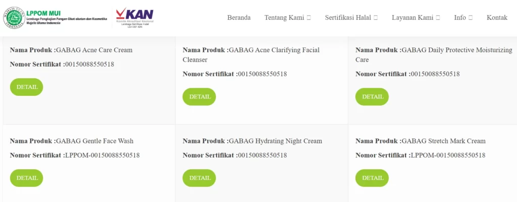 skincare halal mui