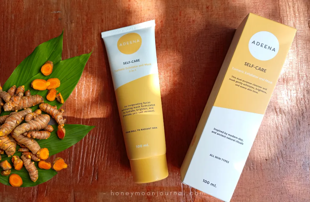 review turmeric exfoliator and mask adeena